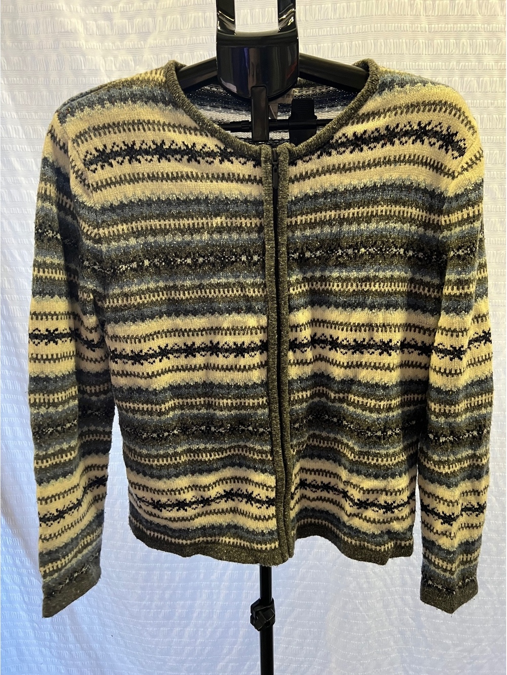 Dress Barn Sz XL Wool Blend Zip Up Sweater